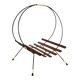 portariviste vintage legno metallo ed inserti in ottone
