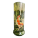 Vase “Nancy with enameled rooster” antique green FT Legras