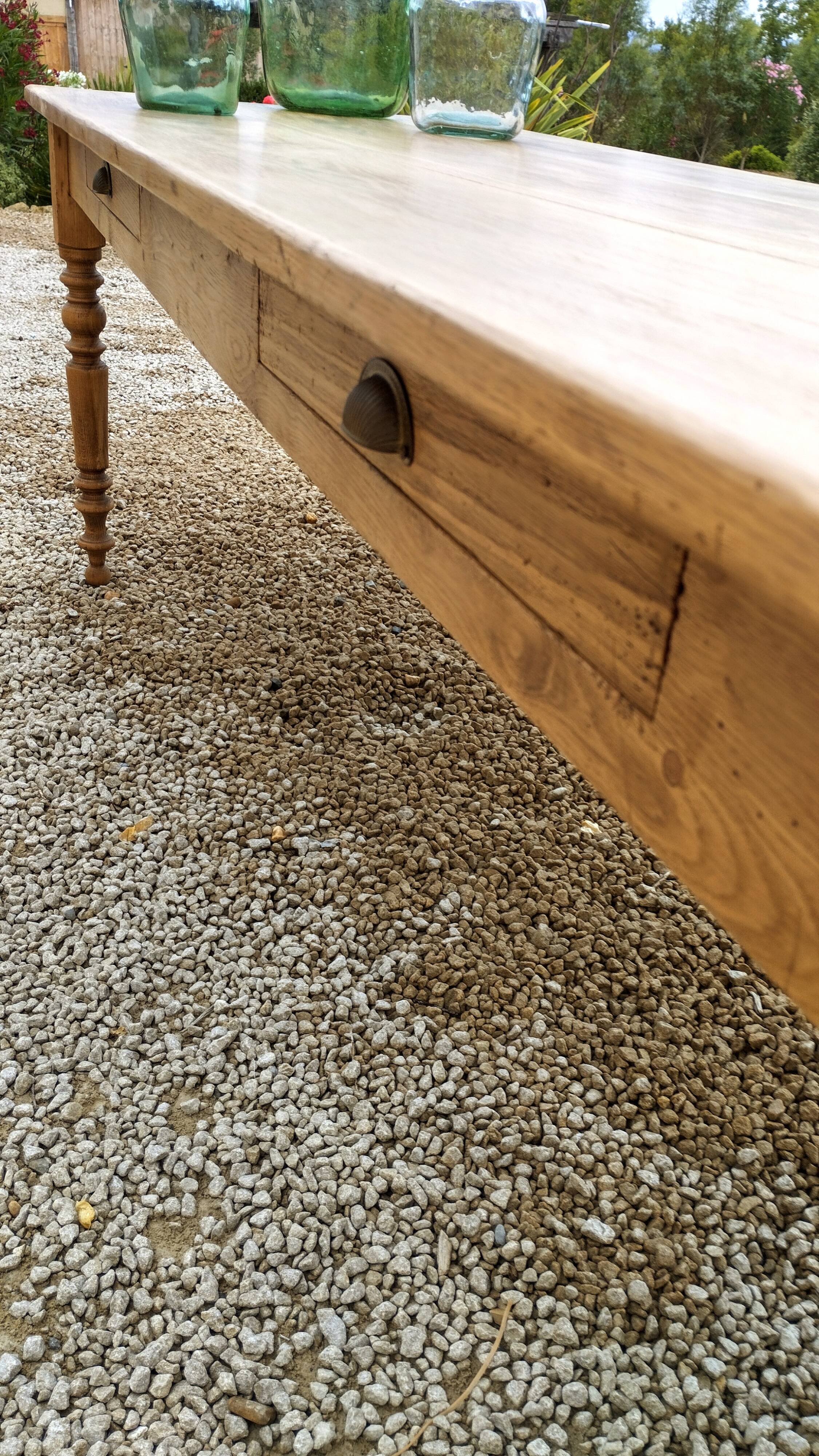 Elegant and refined 230 X 73 solid oak farmhouse table.
