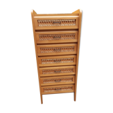 Chiffonnier vintage rotin