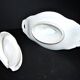 Antique earthenware sauceboat from CREIL MONTEREAU LM&Cie 1840-1870