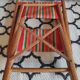 Vintage wooden folding chairs and basque fabric