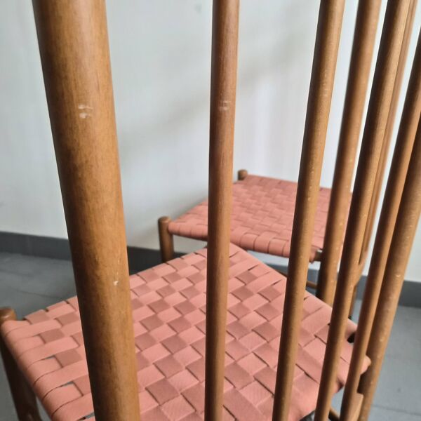 Suite de 4 chaises ''Racine' vintage 1980 pour Roche-Bobois