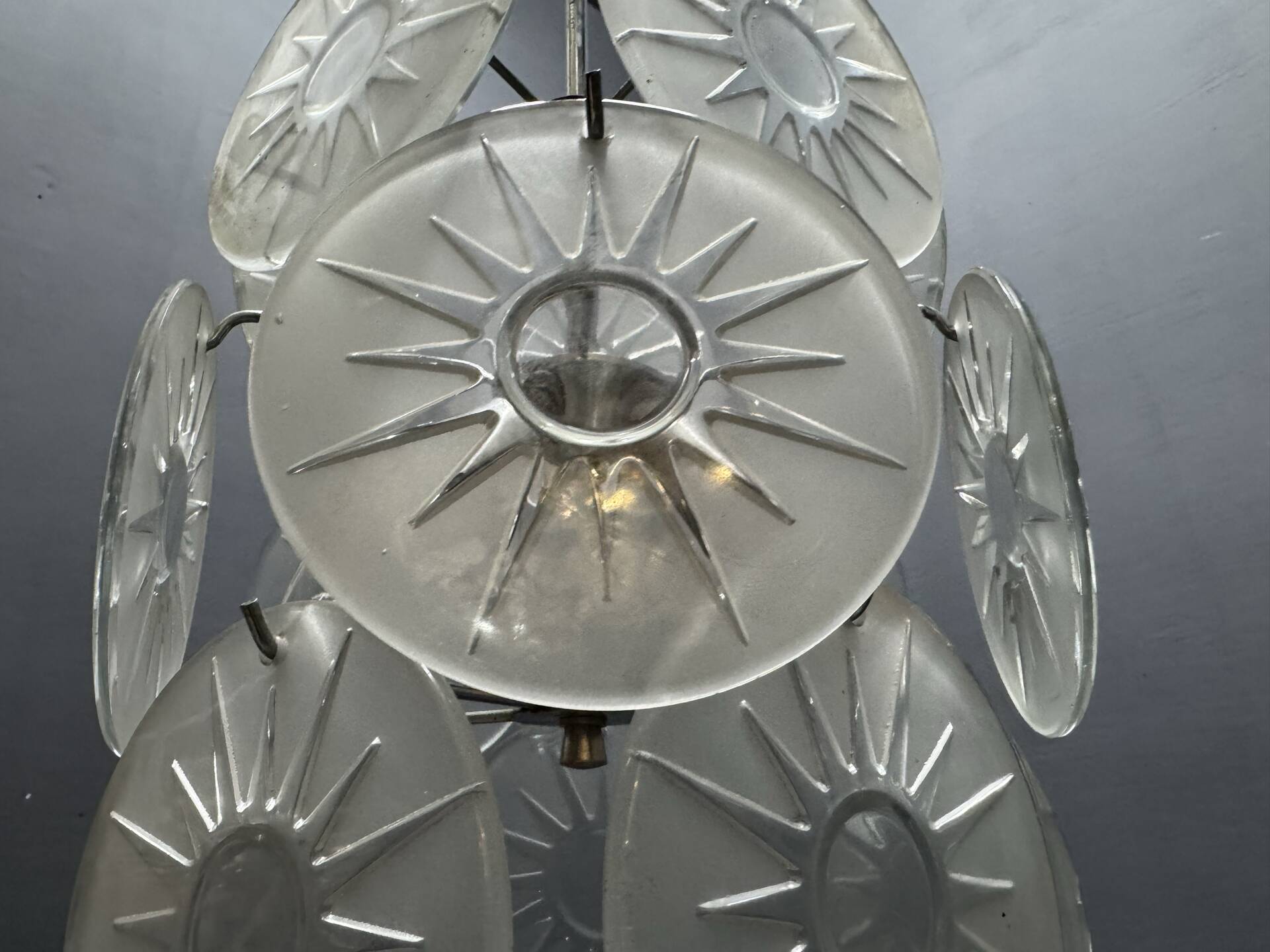 Chandelier en verre de Murano des années 1970