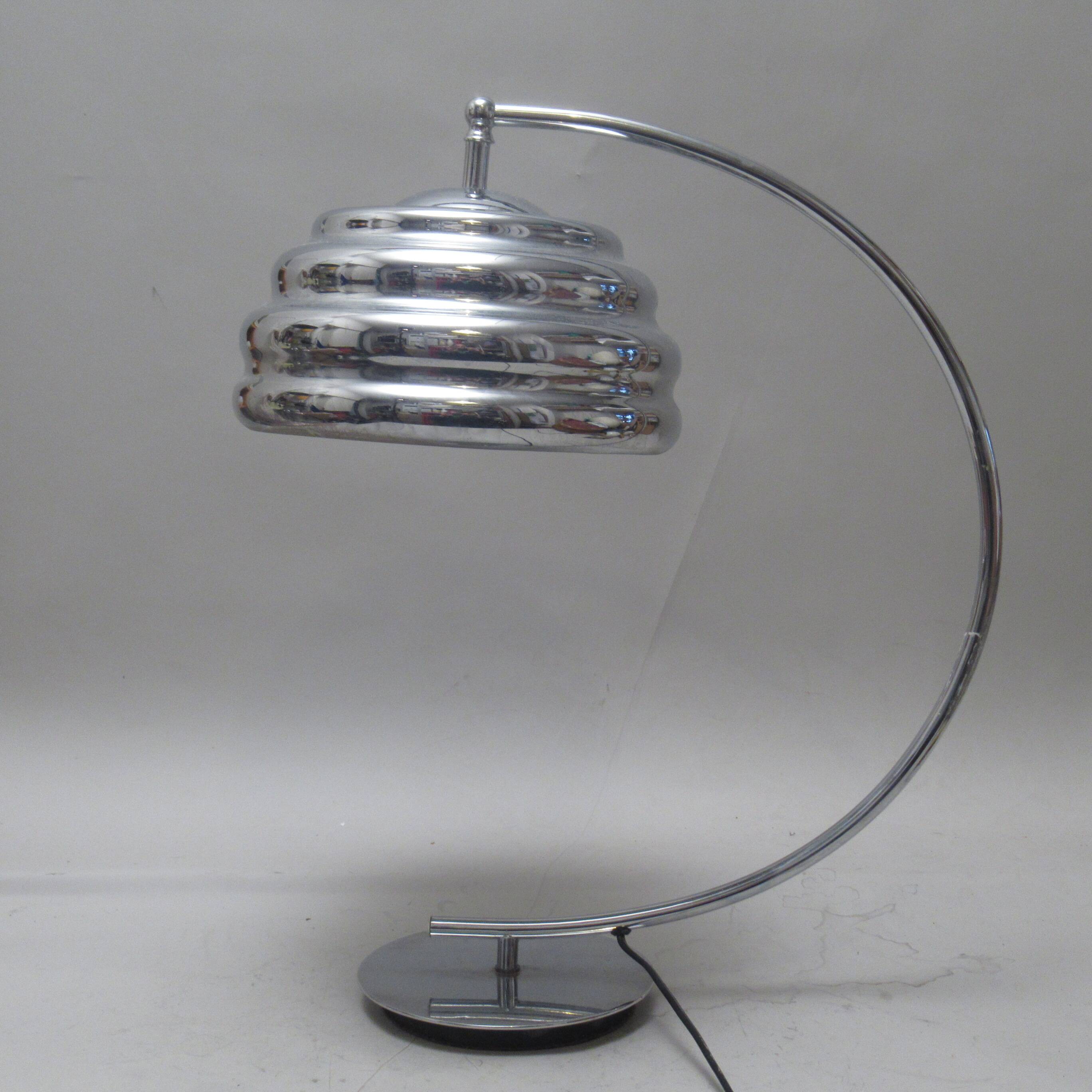 Art Deco Aluminor chrome lamp 1980s