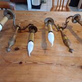 Pair of Bronze Sconces