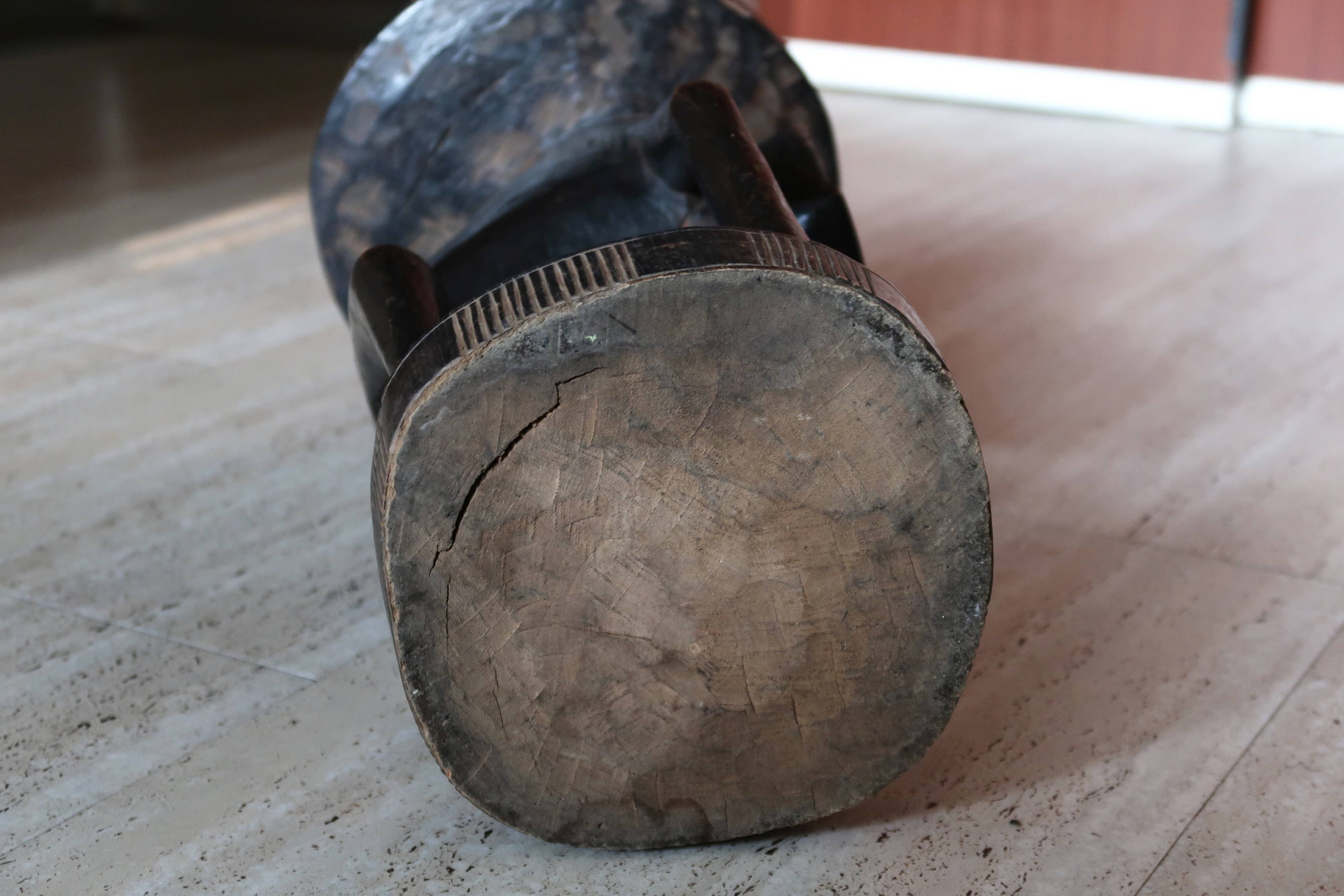 African zoomorphic wooden stool