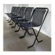 Black metal stacking chairs, Arrben Italy, 80s
