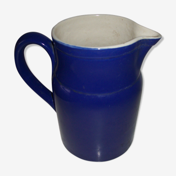 Old blue ceramic Digoin pitcher