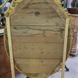 Miroir medaillon dore du xix ème siecle