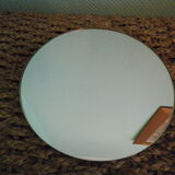 Vintage wall coat rack with mirror, 4 hooks, wrought iron