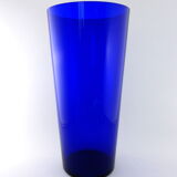 Czech cobalt blue parquet vase 1950-1960
