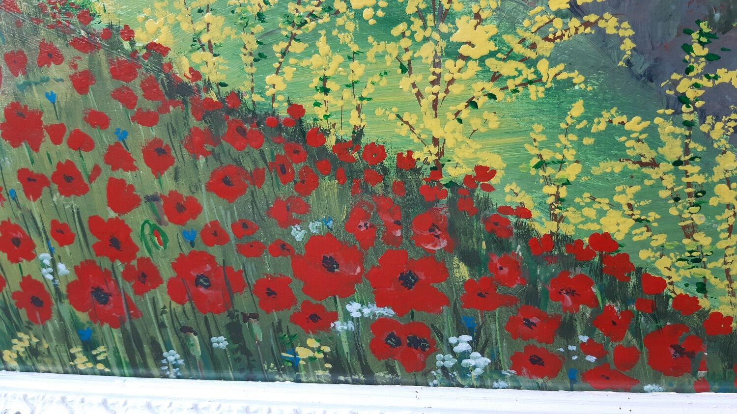Painting "Poppies" 135x66