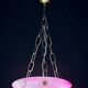 Pendentif en albâtre rose Art Déco charmant, années 1940