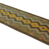 Anatolian handmade kilim rug 285 cm x 102 cm