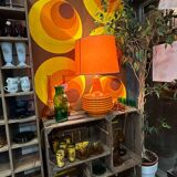 Vintage orange ceramic lamp
