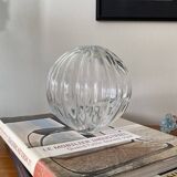 Old transparent glass globe for wall lamp chandelier.