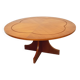 Vintage English round teak coffee table from the 1960s