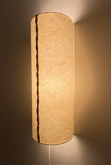 Long Japanese paper applique and bead cord.