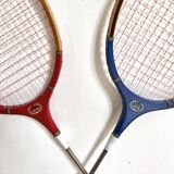 Vintage wooden badminton rackets