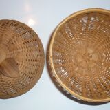 Apple box in vintage wicker