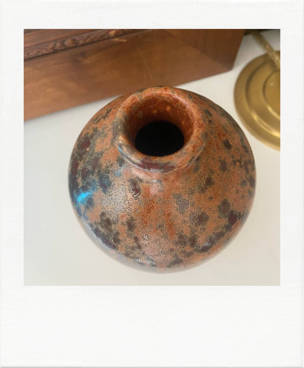 Stoneware ball vase
