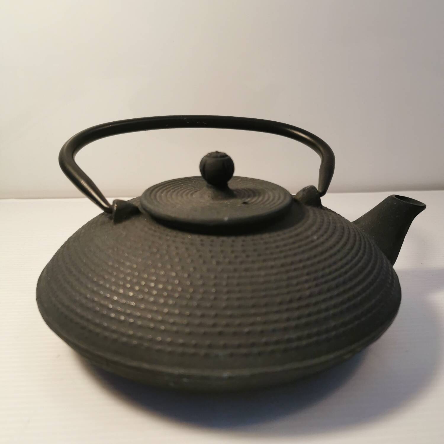 Japanese black cast iron teapot