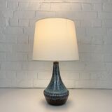 Danish table lamp in blue ceramic, Soholm Stentøj, Scandinavian Denmark