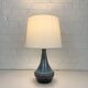 Danish table lamp in blue ceramic, Soholm Stentøj, Scandinavian Denmark