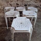 Set of 6 French industrial stools by Multipl’s – 1930s