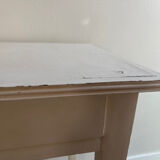 Small patinated wood table / desk / console / side table