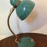 Vintage khaki green metal lamp