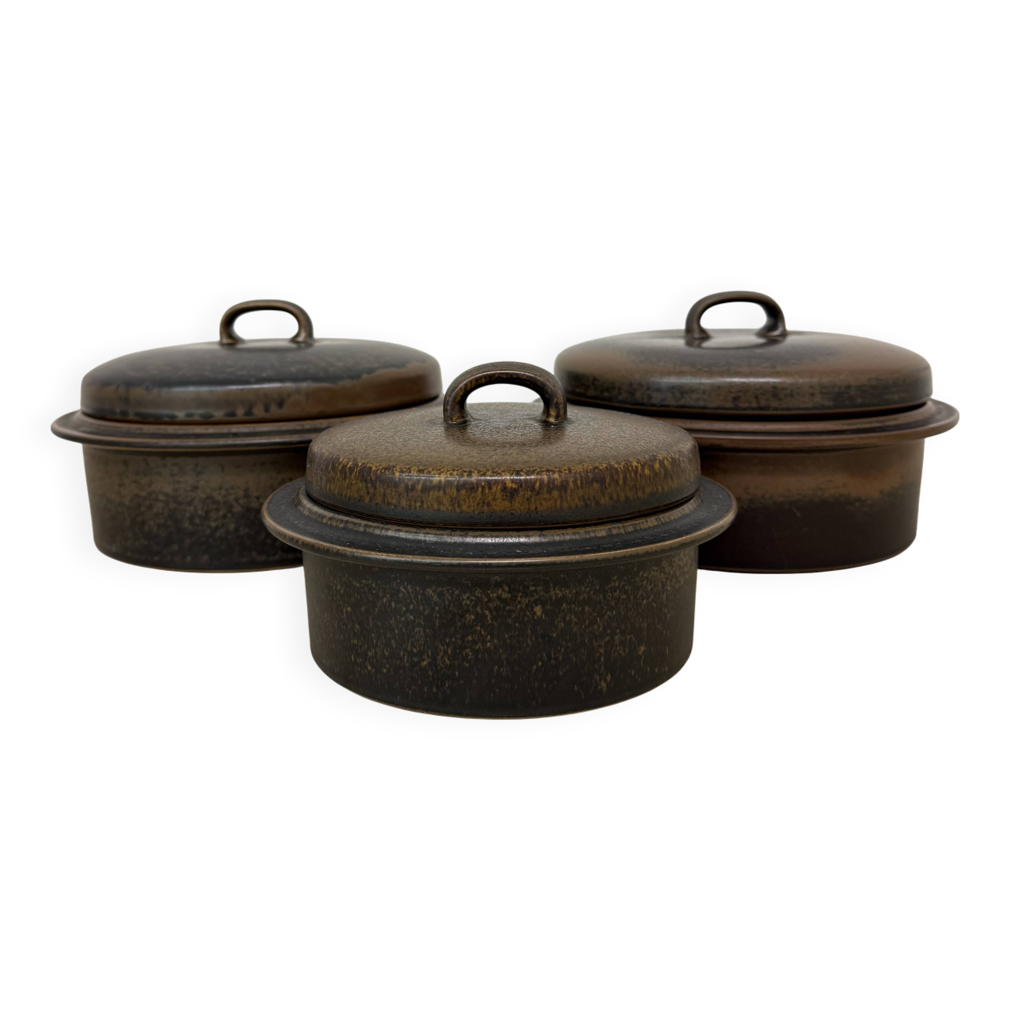 Set of 3 Arabia Ruska serving bowls , 1970s Finland