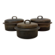 Set of 3 Arabia Ruska serving bowls , 1970s Finland