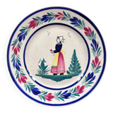 Assiette ancienne HB Quimper