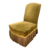 Fauteuil crapaud boudoir art déco vintage vert kaki