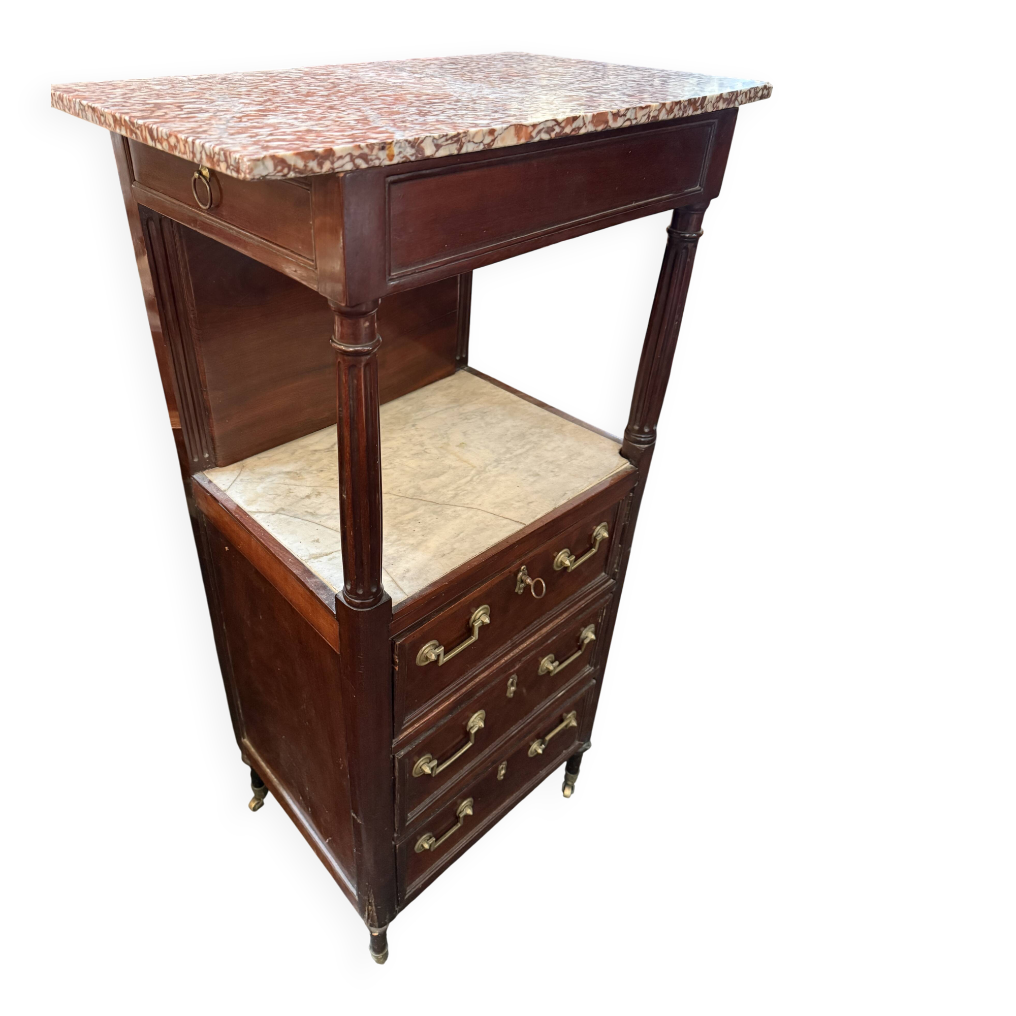 Mahogany barber's dresser