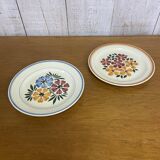 Vintage Montereau Hbcm plate pair