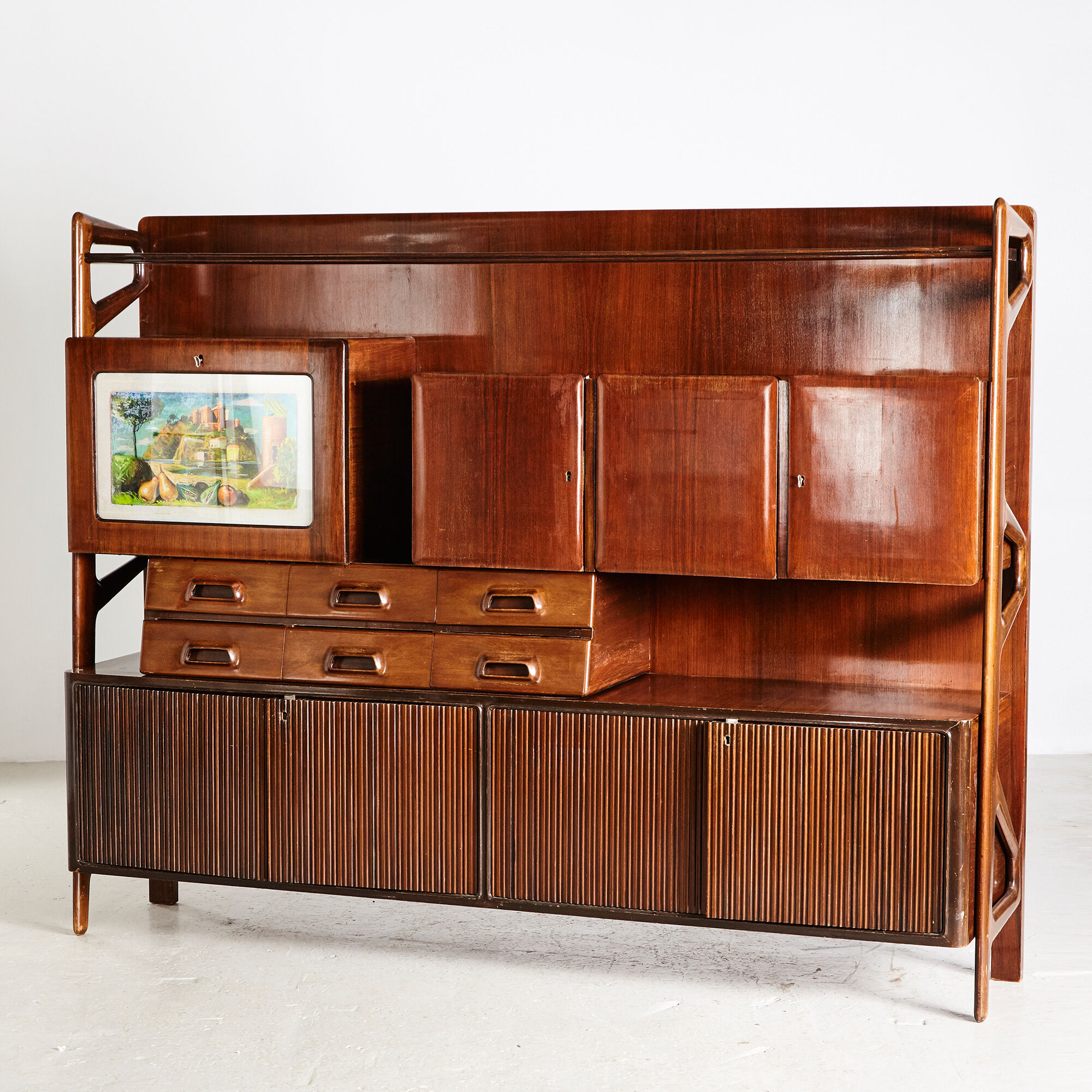 Italian rosewood highboard