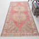 4x8 Red & Yellow Pastel Vintage Rug, 117x254Cm SK 20718