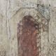 Rustic Weathered Primitive Farmhouse Folk Art Painted Bridal Cabinet