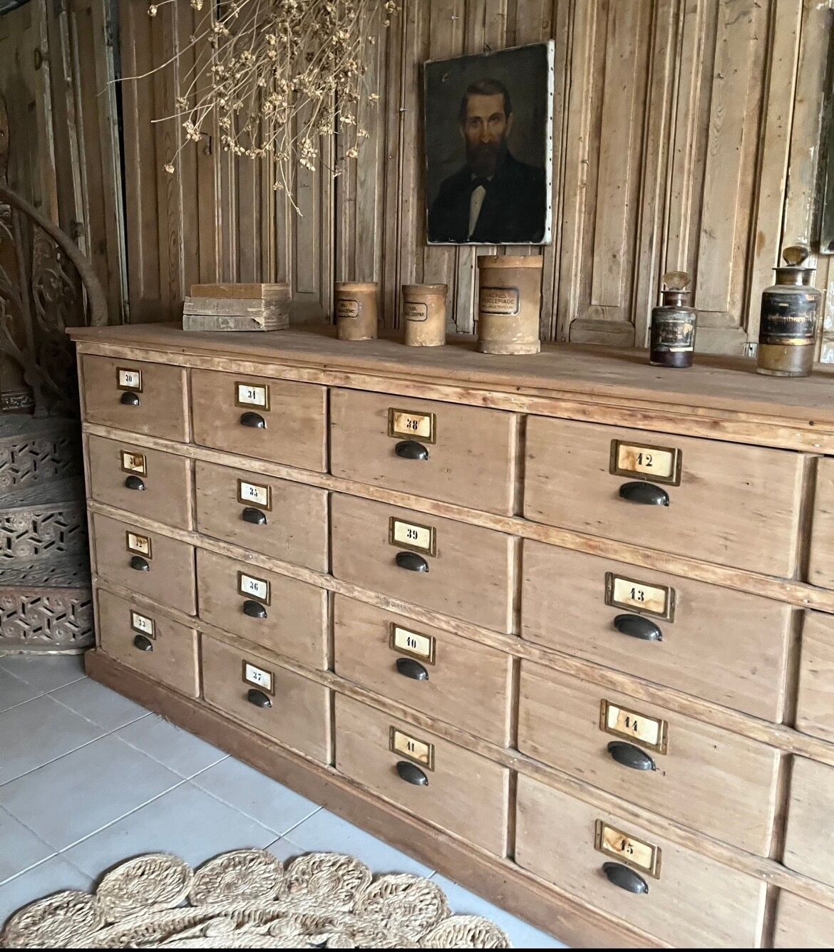 Old workshop drawer unit