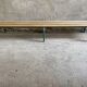 Vintage wood kindergarten bench and tubular structure in long