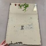 Antique beveled stitched mirror 60x40cm