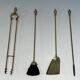 Neoclassical Fire Necessity in Polished Brass on Stand