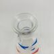 Vintage glass carafe 1960 Atomic boomerang decor blue red yellow