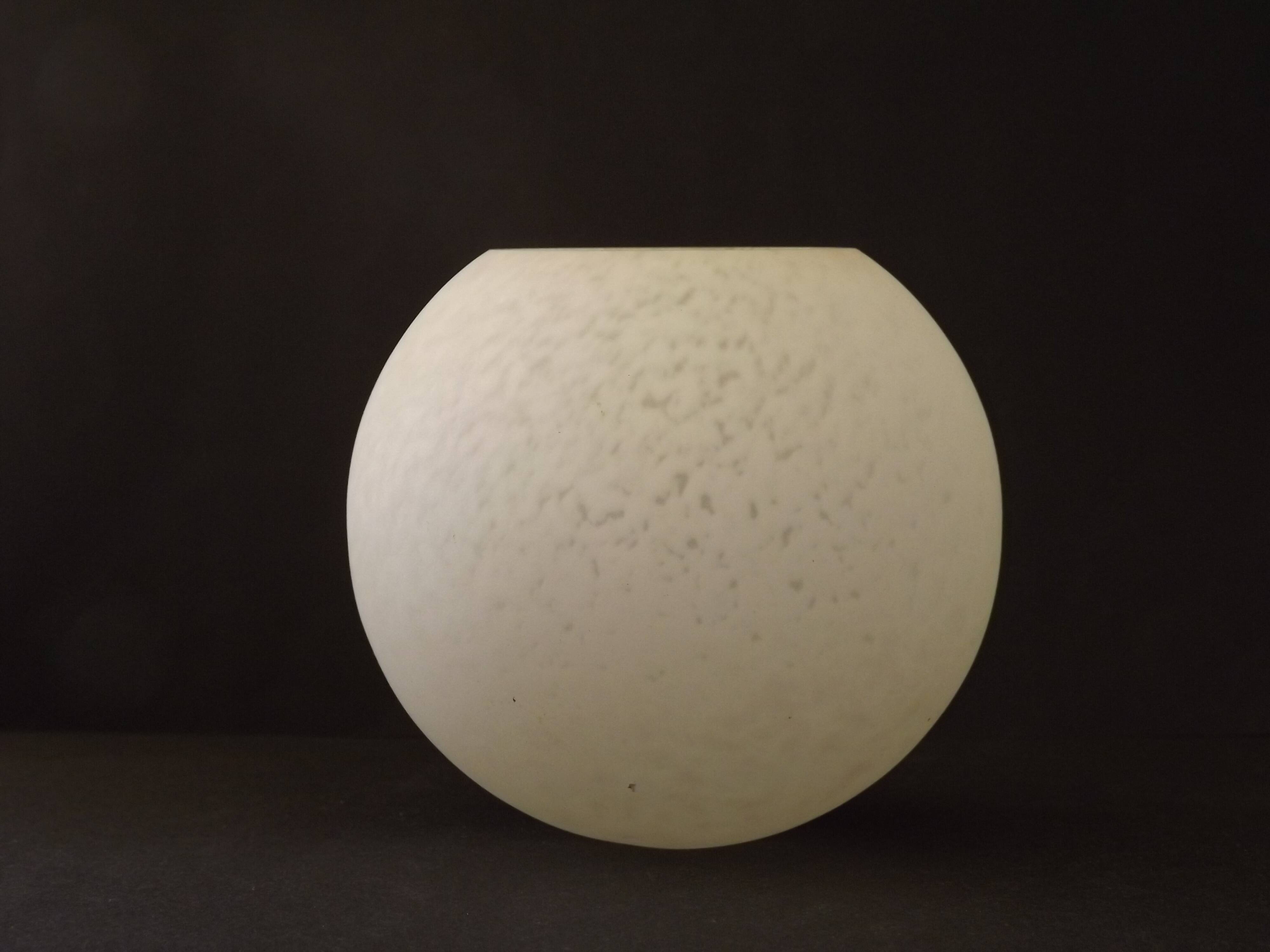 French vintage white Clichy glass ball-shaped replacement shade for lamps.