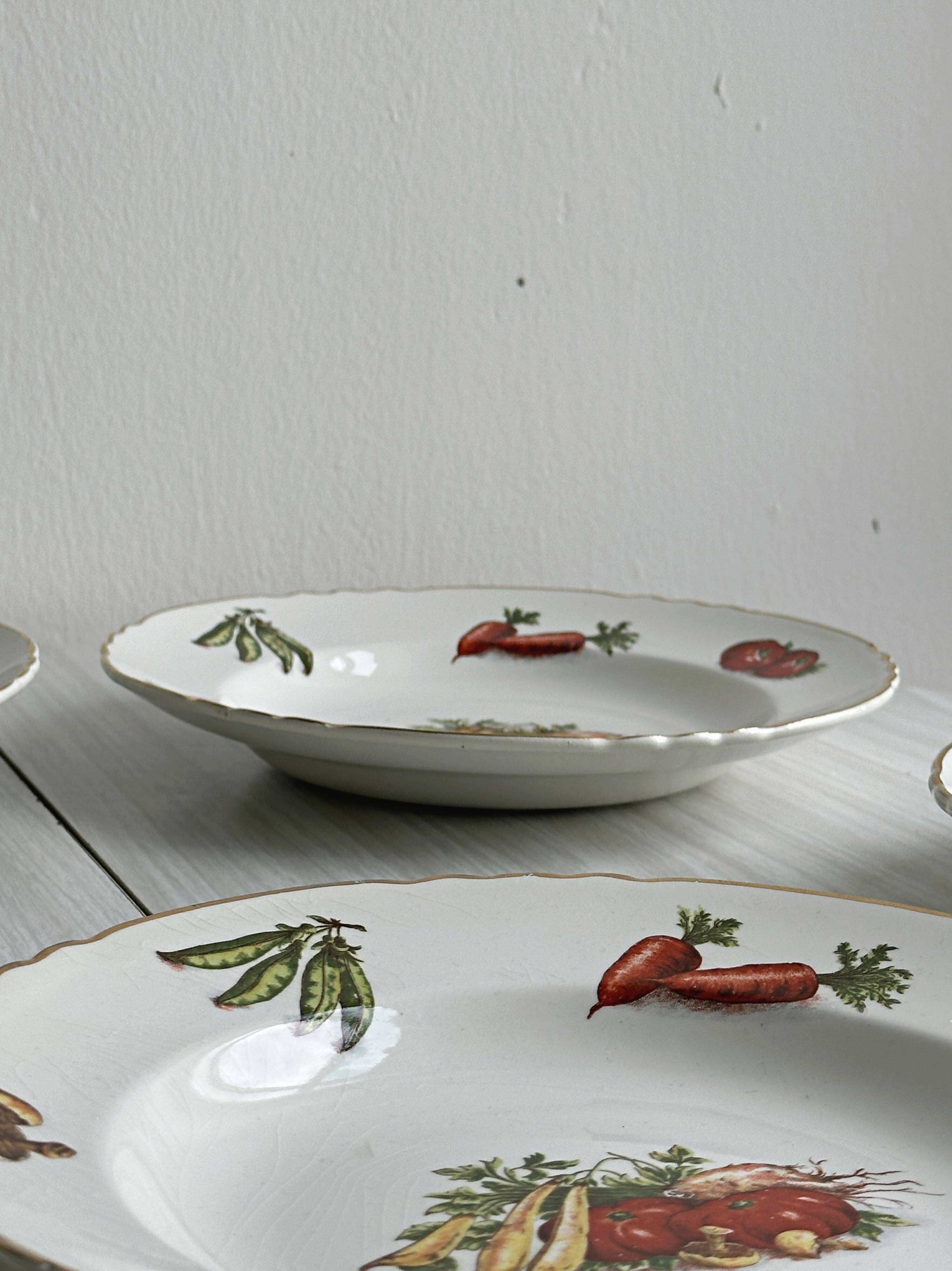 Set of 6 antique French plates