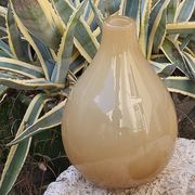 Murano vase in vintage cream brown glass 30 cm