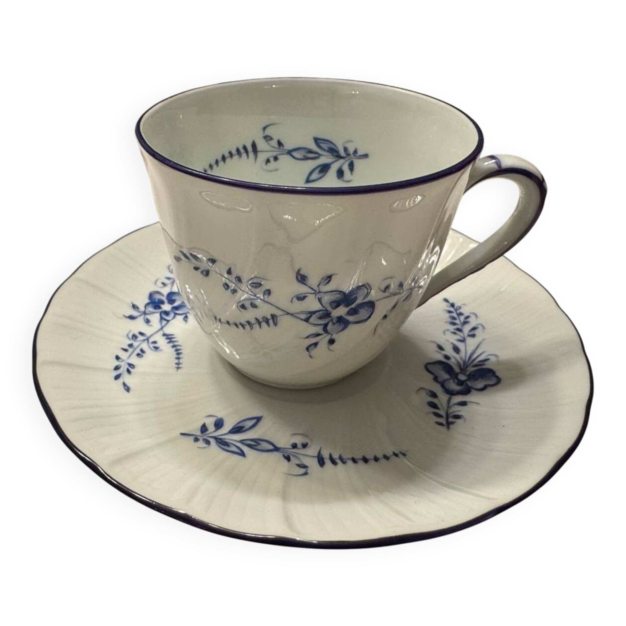 Set of 8 Limoges porcelain coffee cups and saucers, Ber